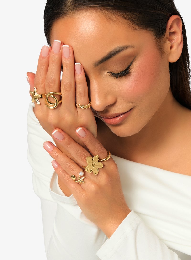Chunky Gold Statement Rings - view 4
